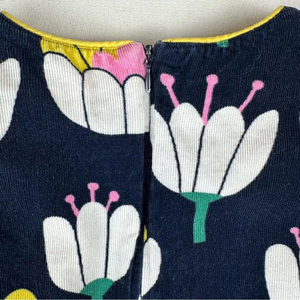 Mini Boden Floral Corduroy Jumper Dress